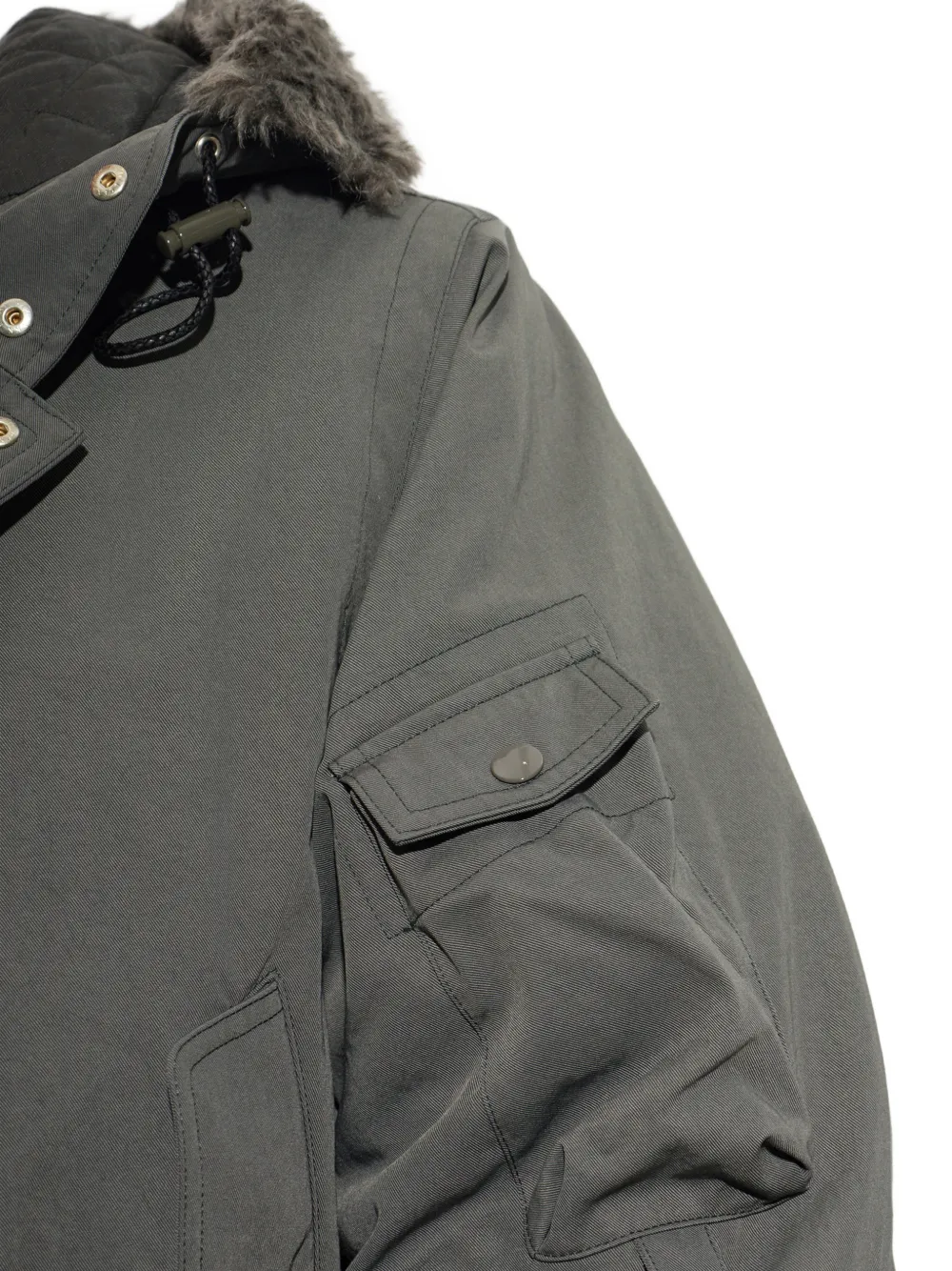 OUR LEGACY Orbit jack met afwerking van imitatiebont Grijs