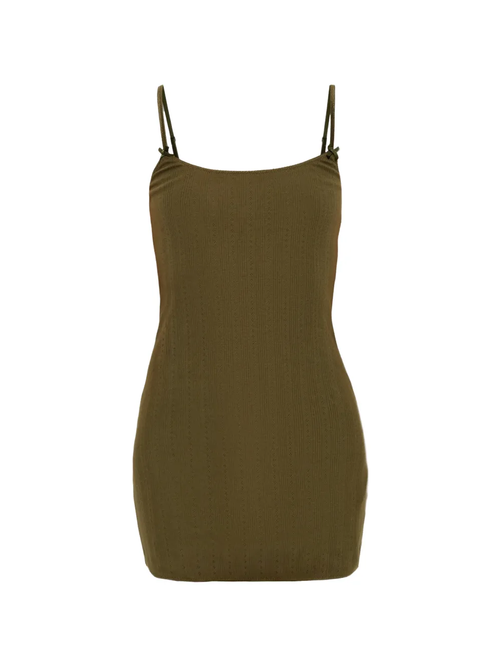 MM6 Maison Margiela Pointellegebreide jurk met strikdetail Groen