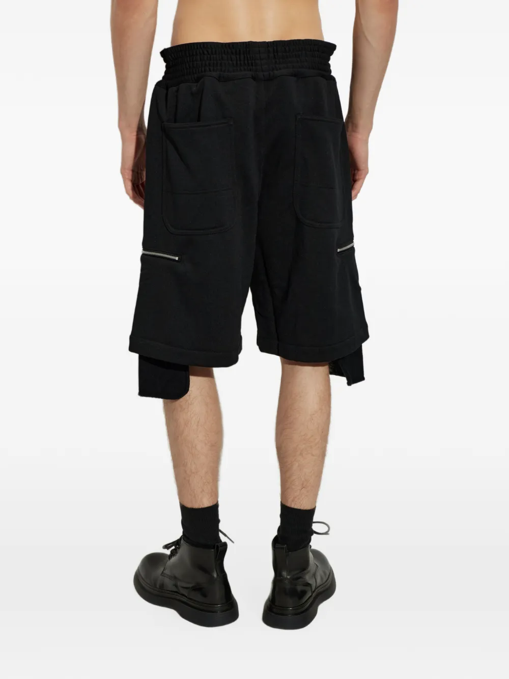 Comme Des Garçons Shirt Gelaagde cargoshorts met ritszak Zwart