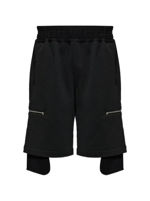 Comme Des Garçons Shirt zip-pocket layered cargo shorts