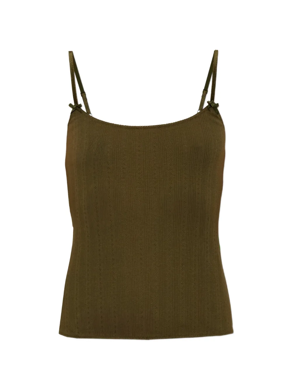 MM6 Maison Margiela haut de pyjama en maille pointelle à détail de nœud - Vert