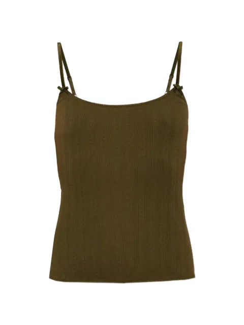 MM6 Maison Margiela bow-detail pointelle-knit pyjama top
