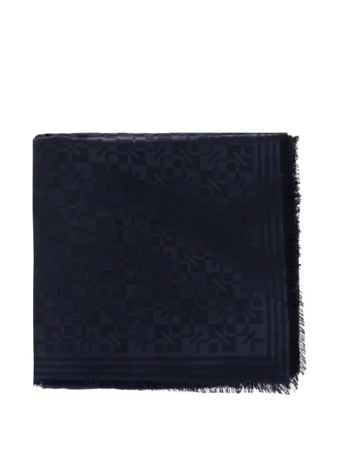 Kenzo Kenzogram raw-edge scarf