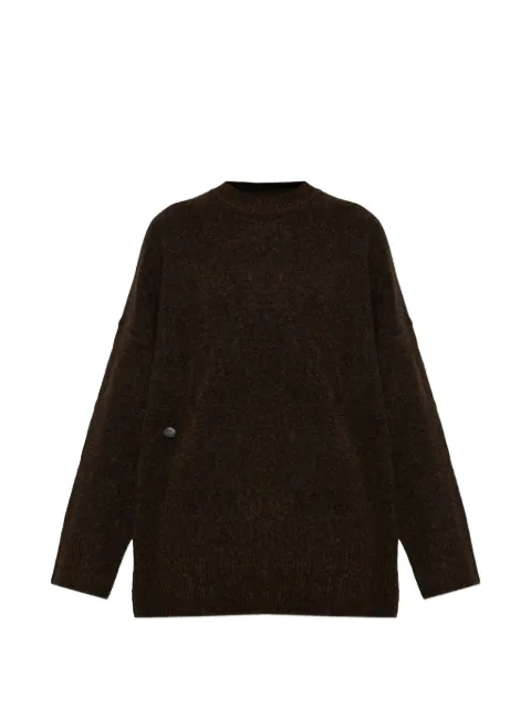 Akep logo-embroidered button-detail sweater