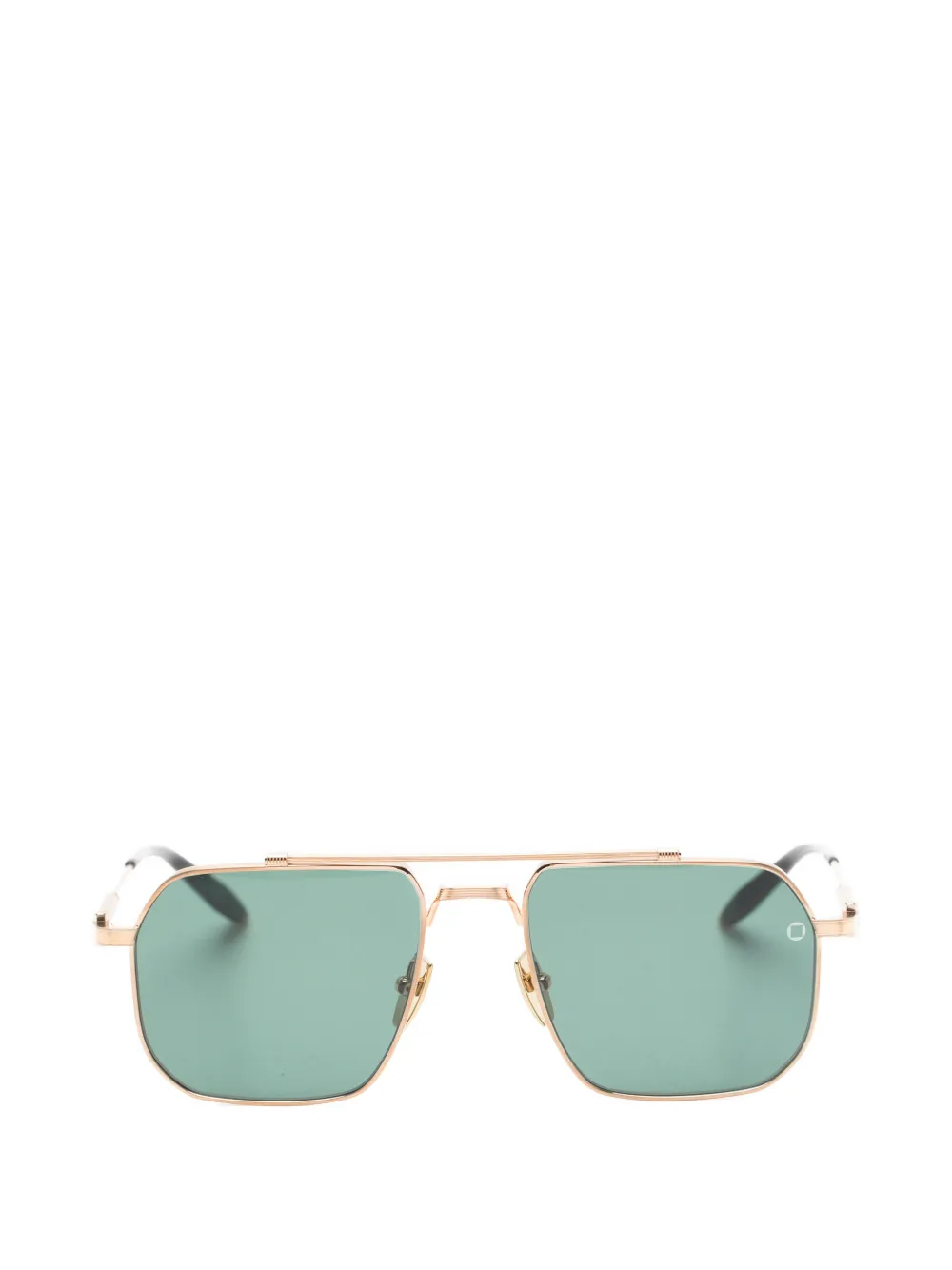 Akoni geometric-frame double-bridge sunglasses Goud
