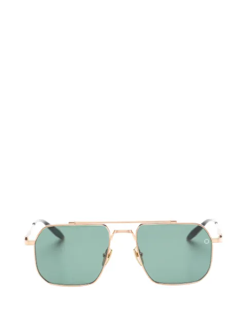 Akoni geometric-frame double-bridge sunglasses