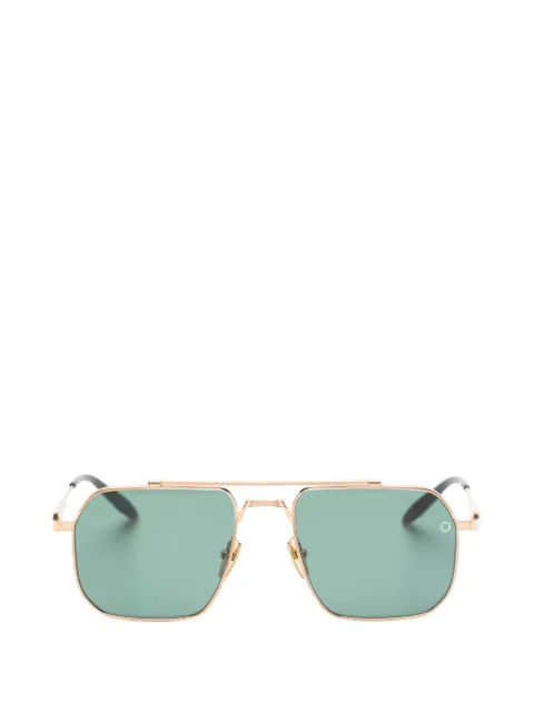 Akoni geometric-frame double-bridge sunglasses