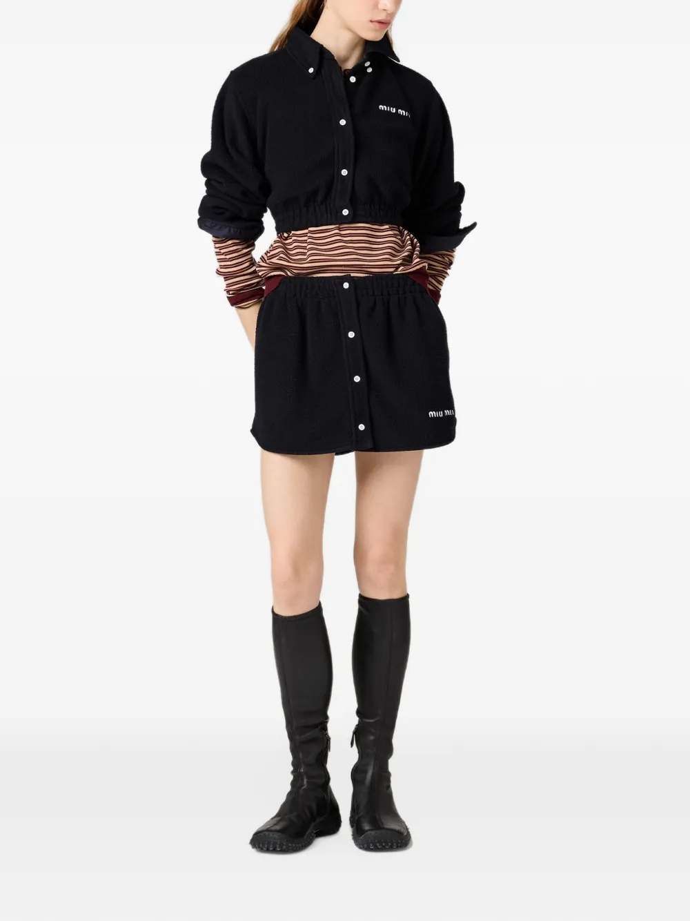 Miu fleece miniskirt Blauw