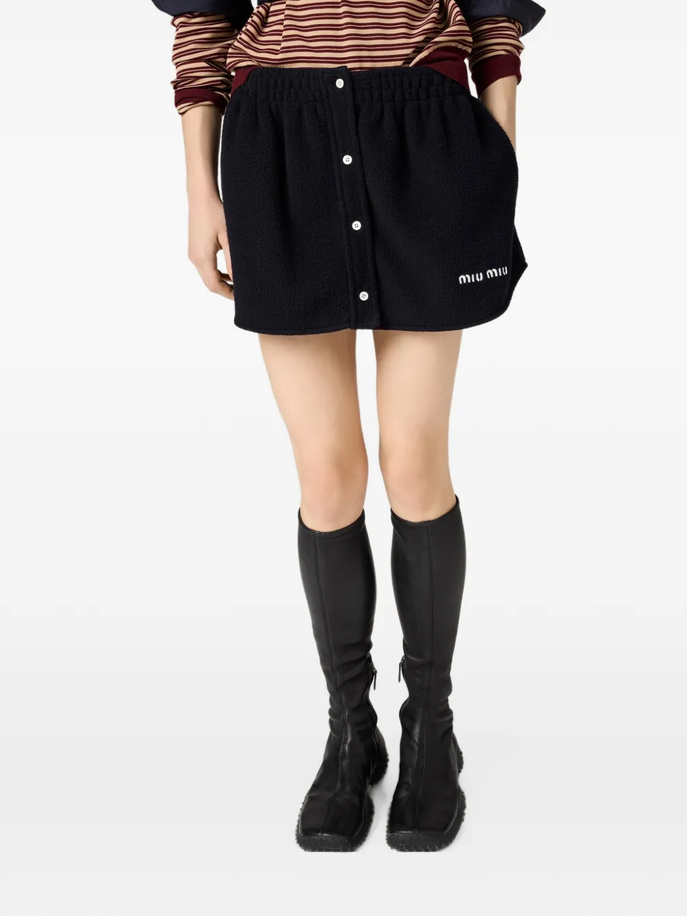 Miu fleece miniskirt Blauw