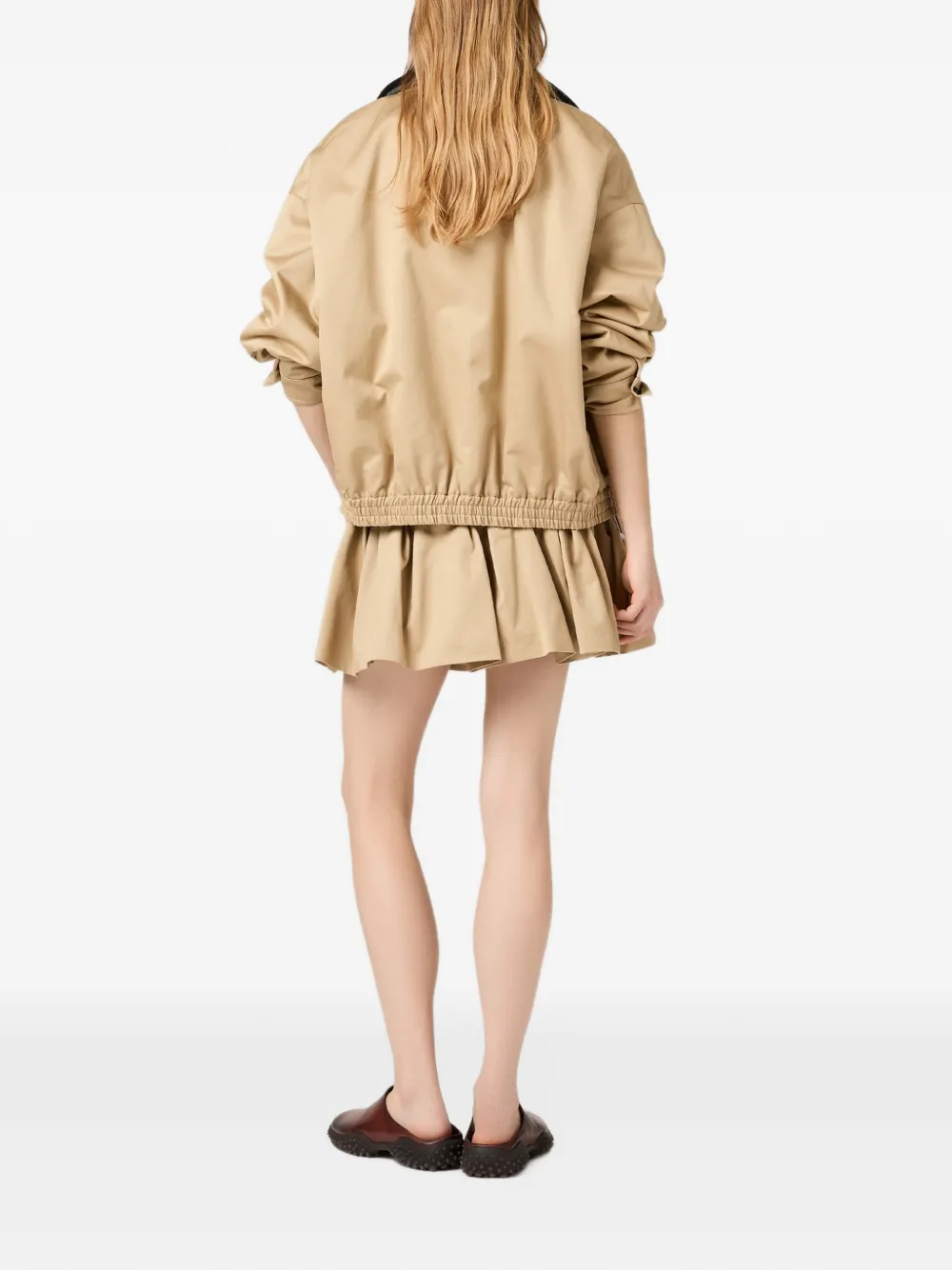 Miu chino miniskirt Beige