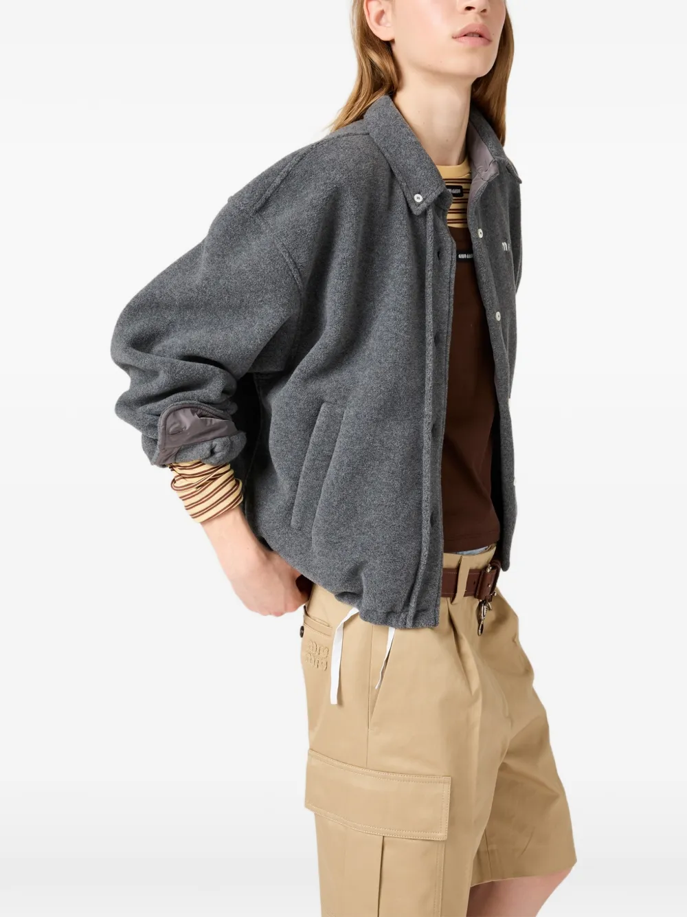 Miu fleece blouson jacket Grijs