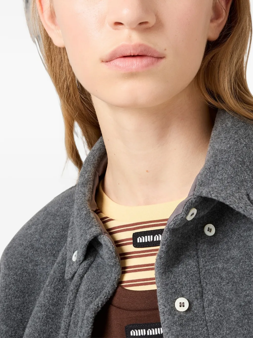 Miu fleece blouson jacket Grijs