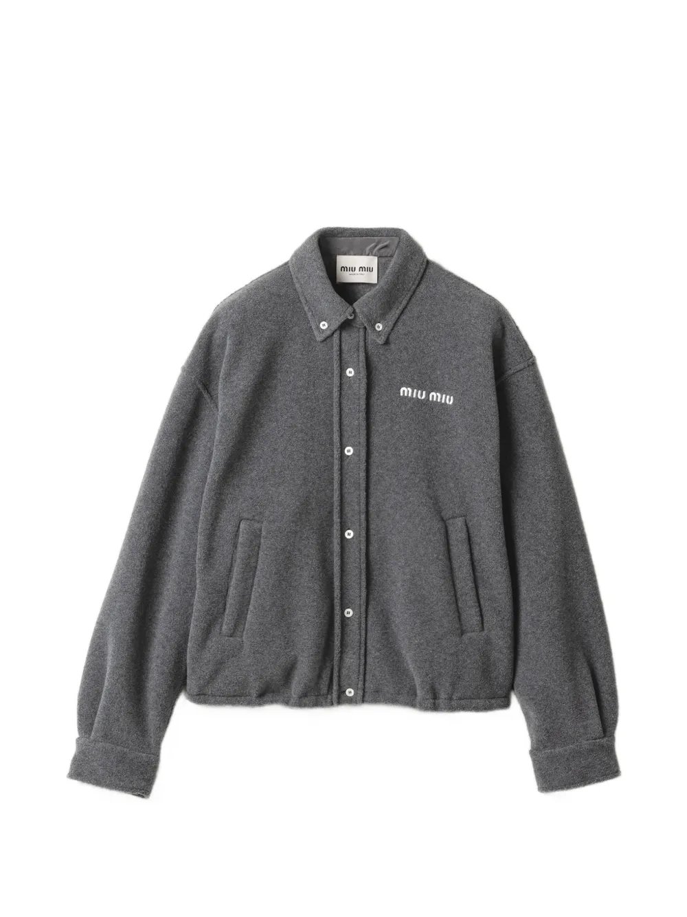 Miu Miu fleece blouson jacket - Grau
