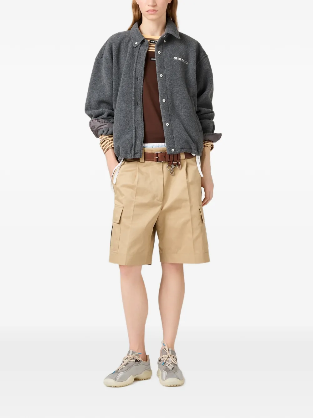 Miu fleece blouson jacket Grijs