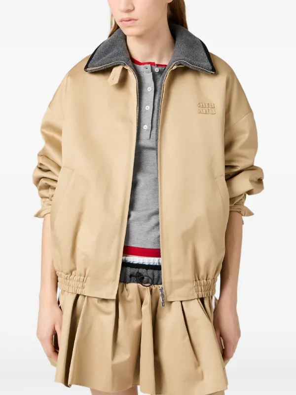 Miu Miu Chino Blouson Jacket | Neutrals | FARFETCH