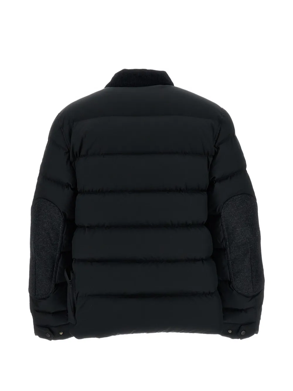 Junya Watanabe MAN Gewatteerd donsjack met ribfluwelen kraag Zwart