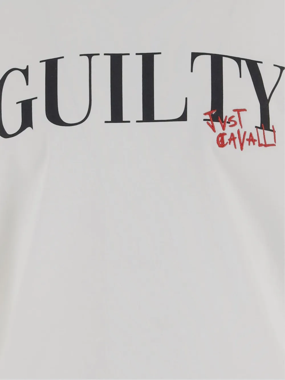 Just Cavalli T-shirt met tekstprint en studs Wit