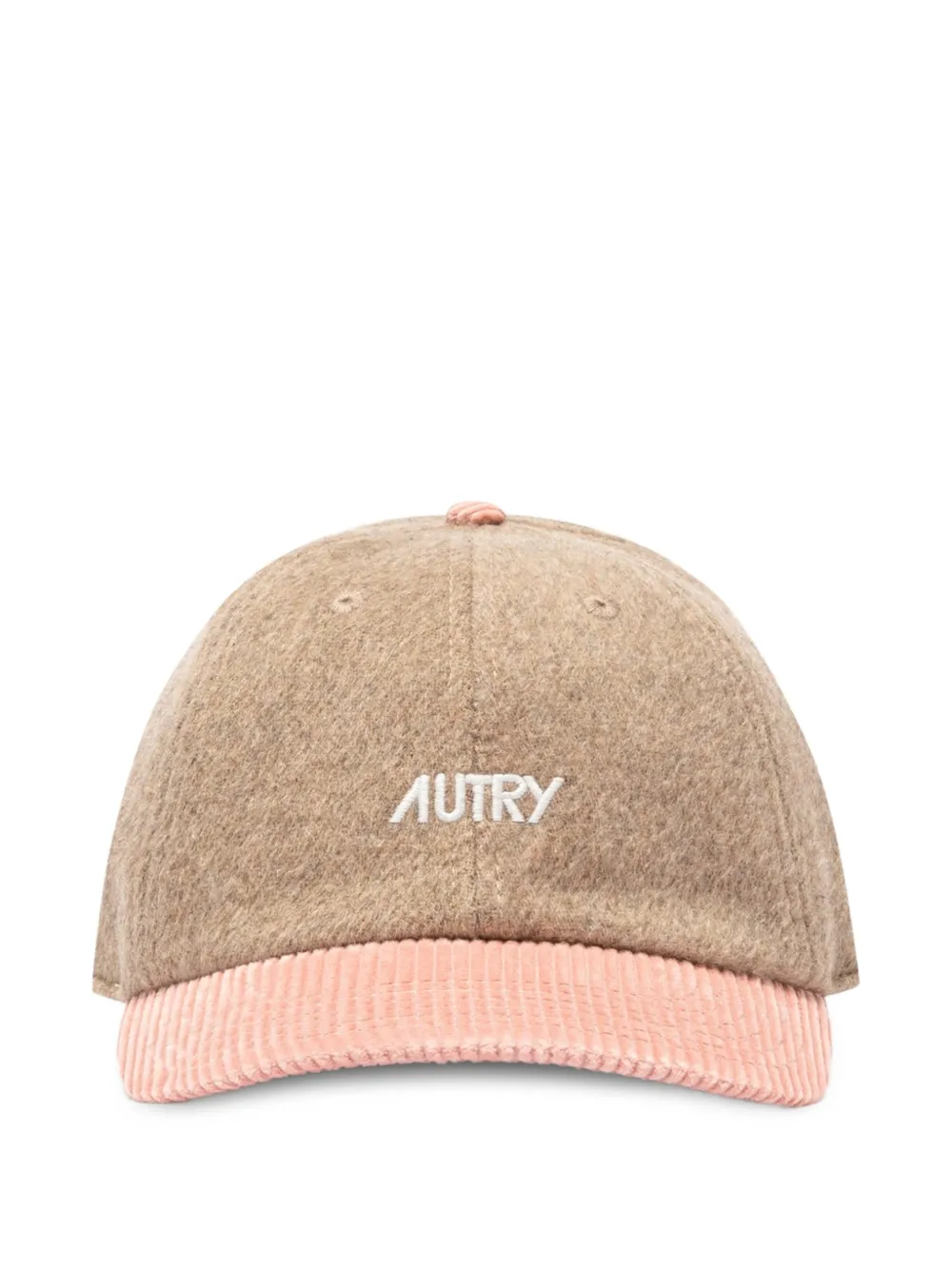 Autry Wollen honkbalpet met geborduurd logo Beige