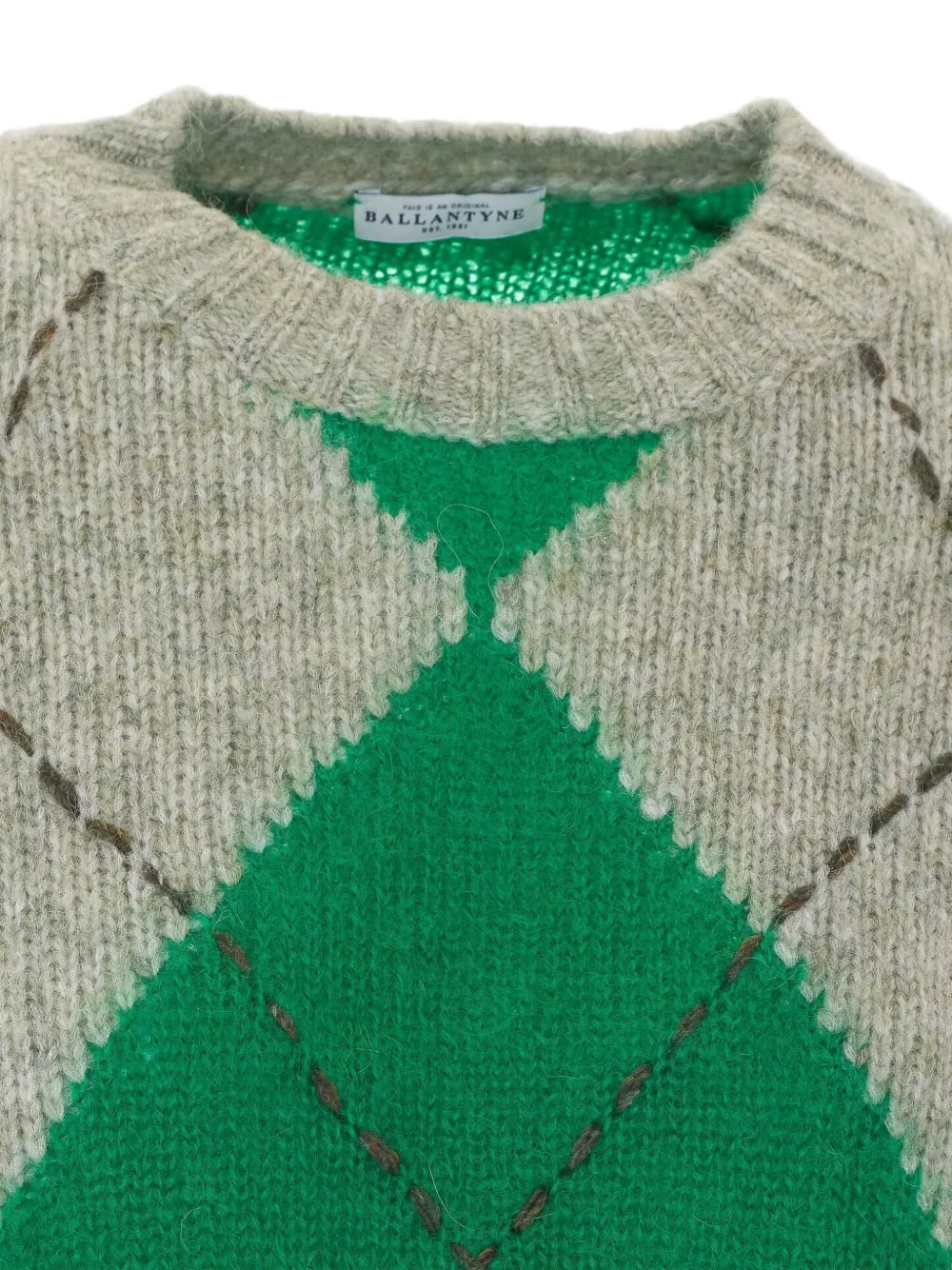 Ballantyne argyle-pattern sweater Beige