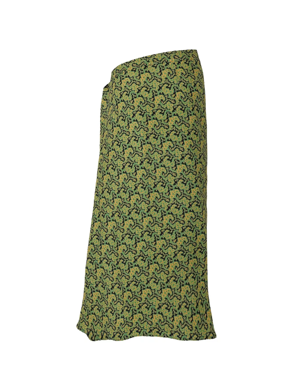 Rodebjer Hizomi paisley-print wrap midi skirt Groen