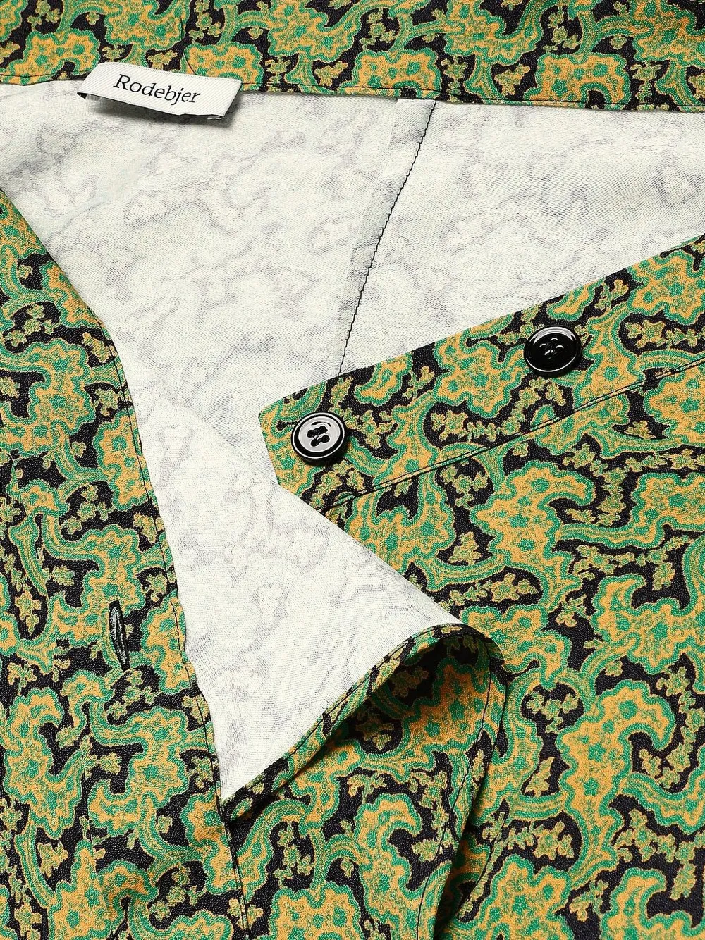 Rodebjer Hizomi paisley-print wrap midi skirt Groen