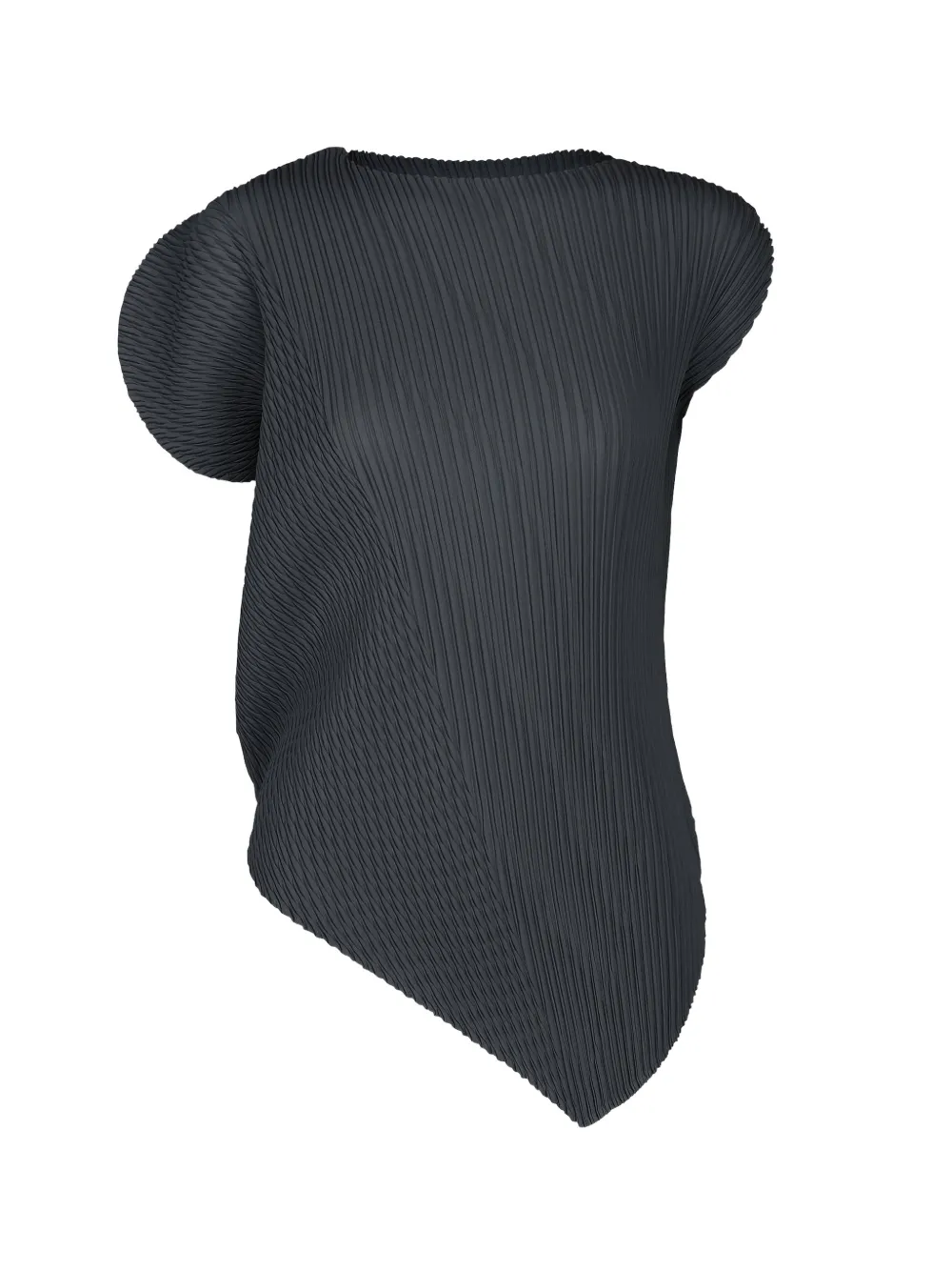 Issey Miyake Asymmetrische top met plissé-effect Blauw
