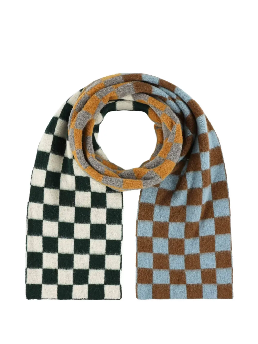 Howlin' Coscmic Checkerboard wool scarf - Blau