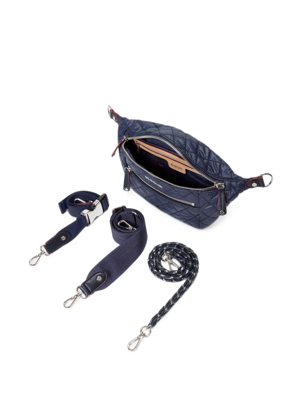 Mz Wallace Kleine Crosby gewatteerde heuptas Blauw