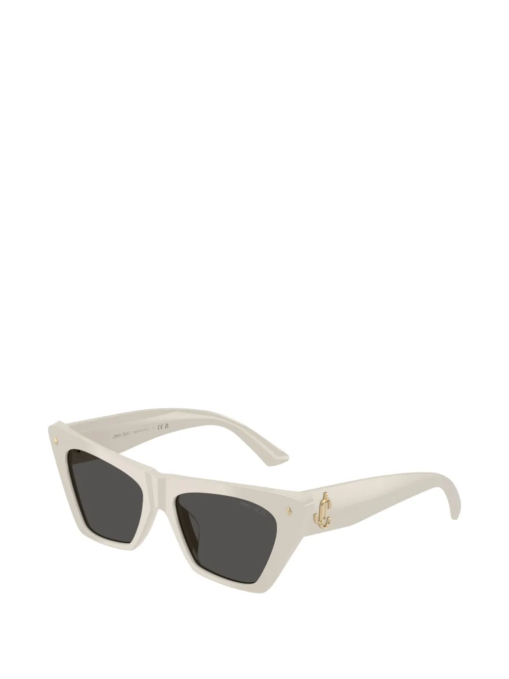 Jimmy Choo logo cat-eye sunglasses Wit