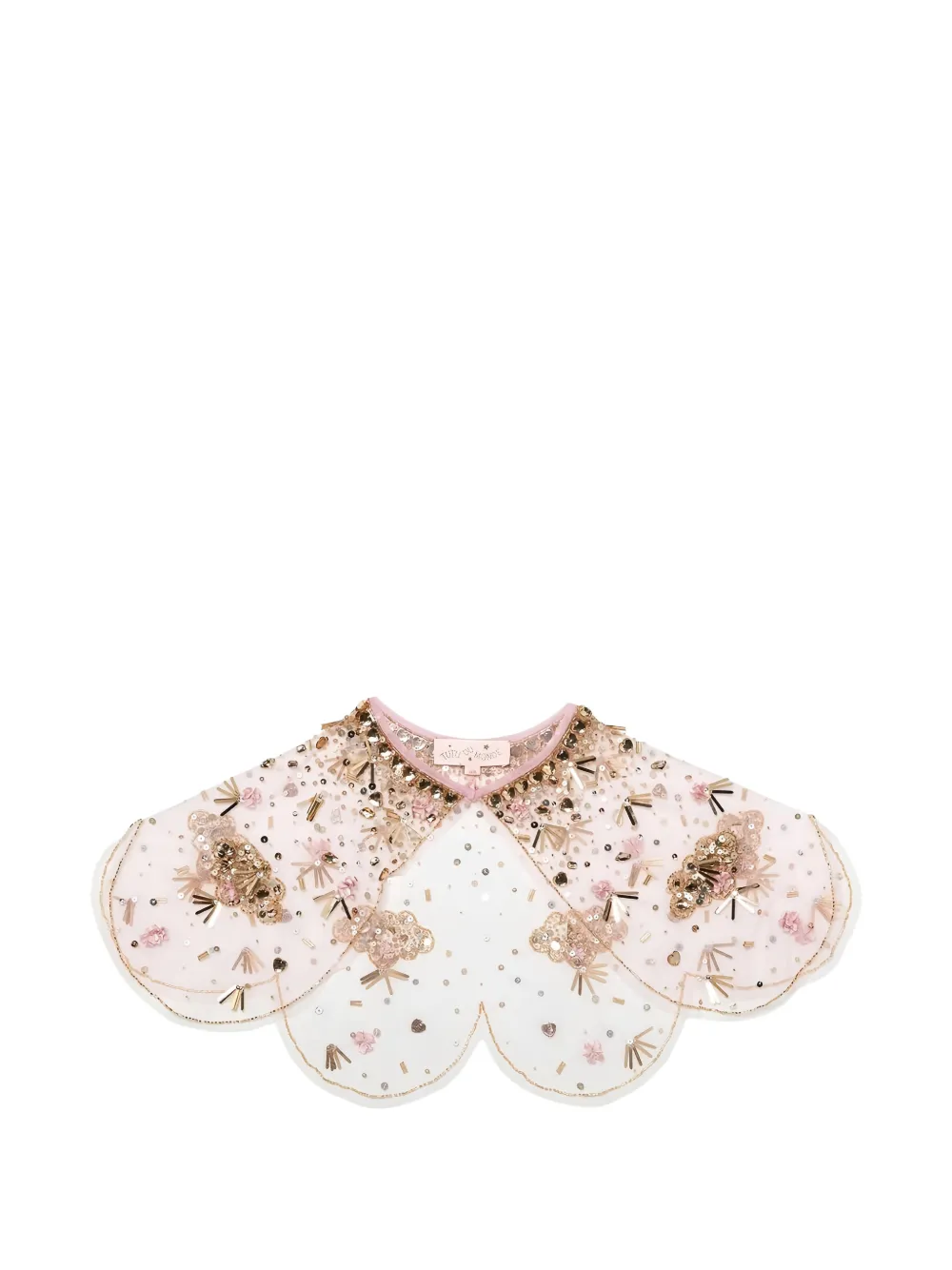 Tutu Du Monde Hollywood Halo sequin-embellished tulle cape - Nude