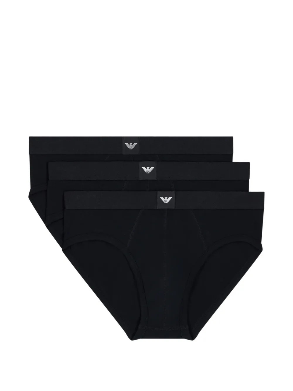 Ea7 Emporio Armani Slip con applicazione logo (3 pezzi) - Nero