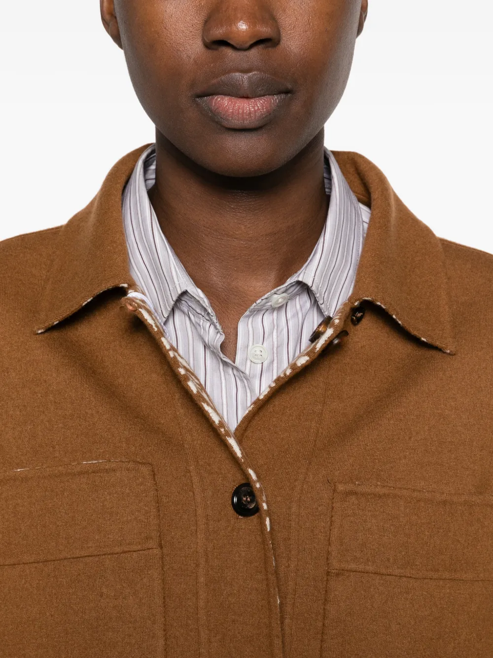 Max Mara cropped monogram-print jacket Bruin
