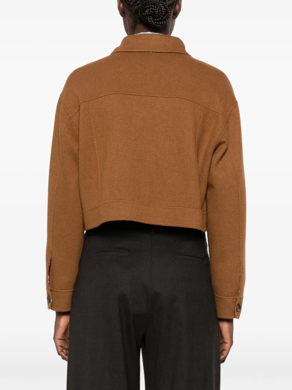 Max Mara cropped monogram-print jacket Bruin