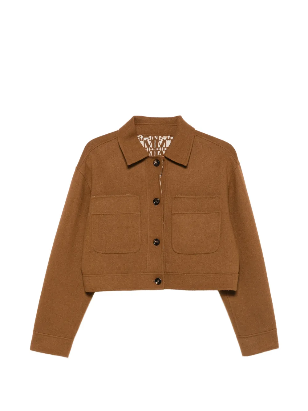 Max Mara cropped monogram-print jacket Bruin