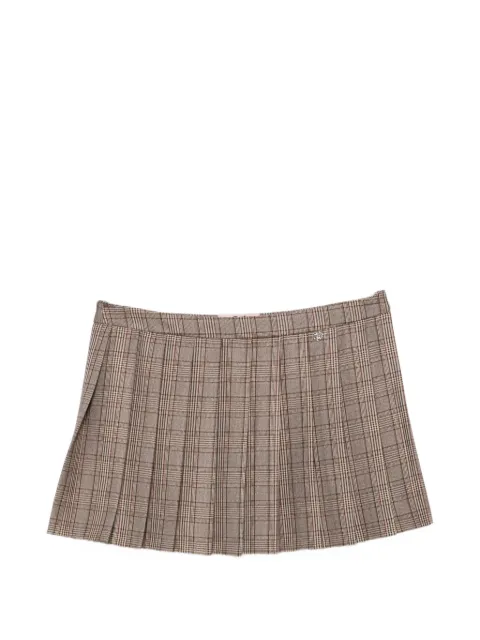 Aniye By Cleo check-pattern pleated mini skirt