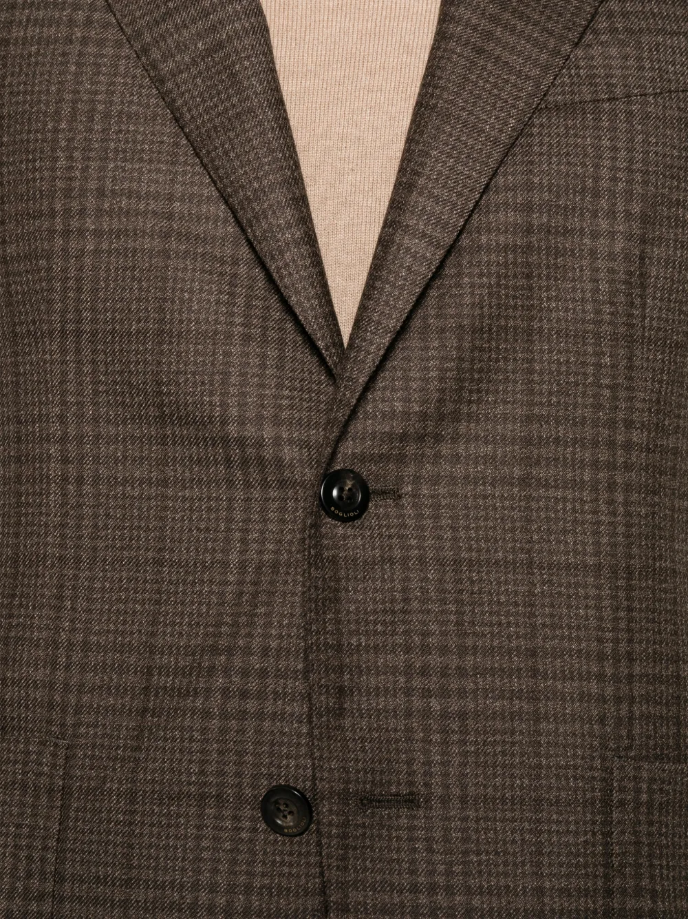 Boglioli check-pattern virgin-wool blazer Bruin