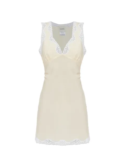 Posse Tabitha lace-trim scalloped mini dress