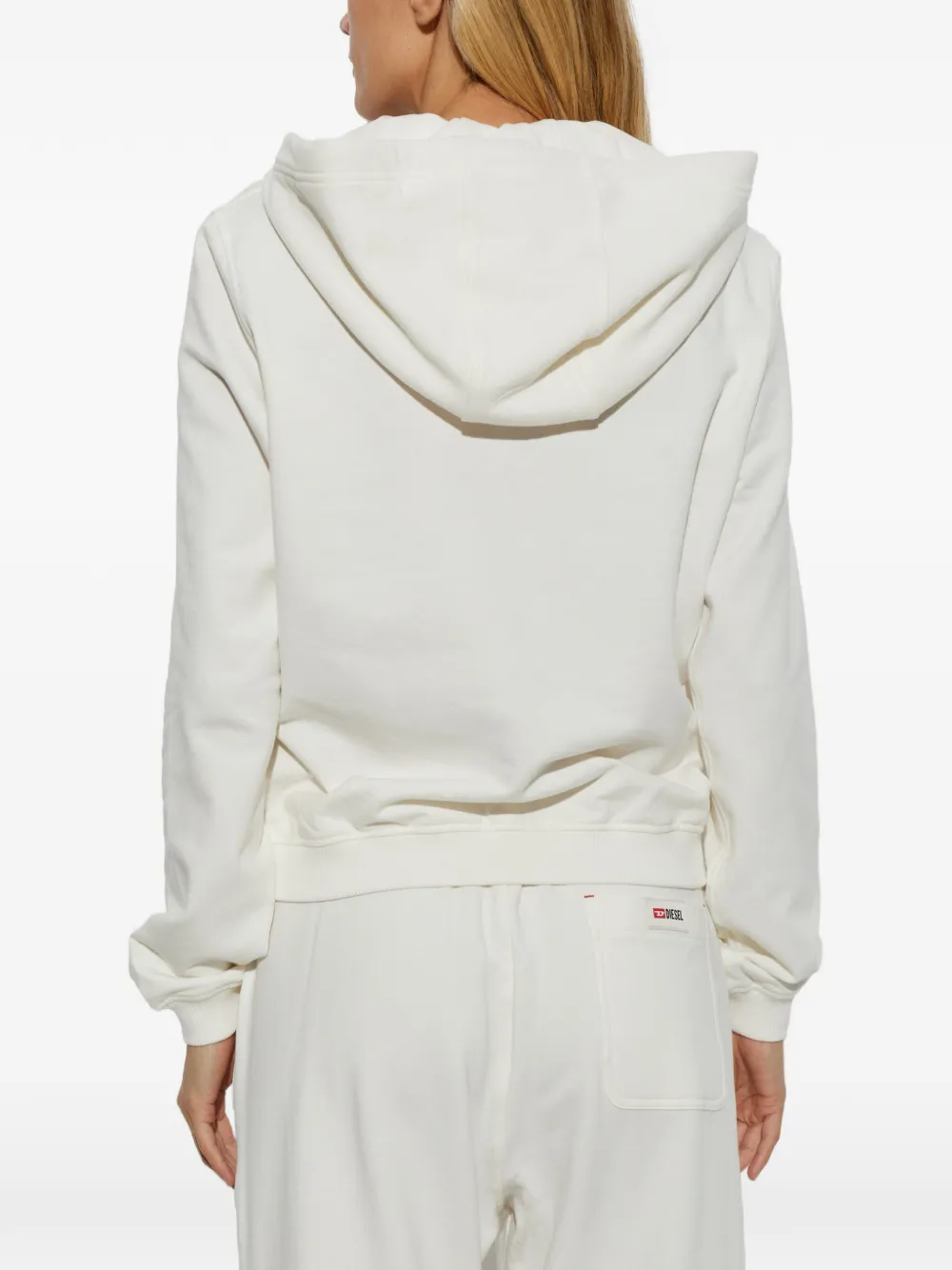 Diesel hoodie in peached cotton blend Beige