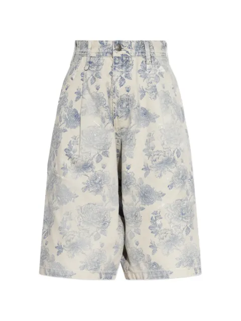 R13 Jesse floral-print pleated shorts