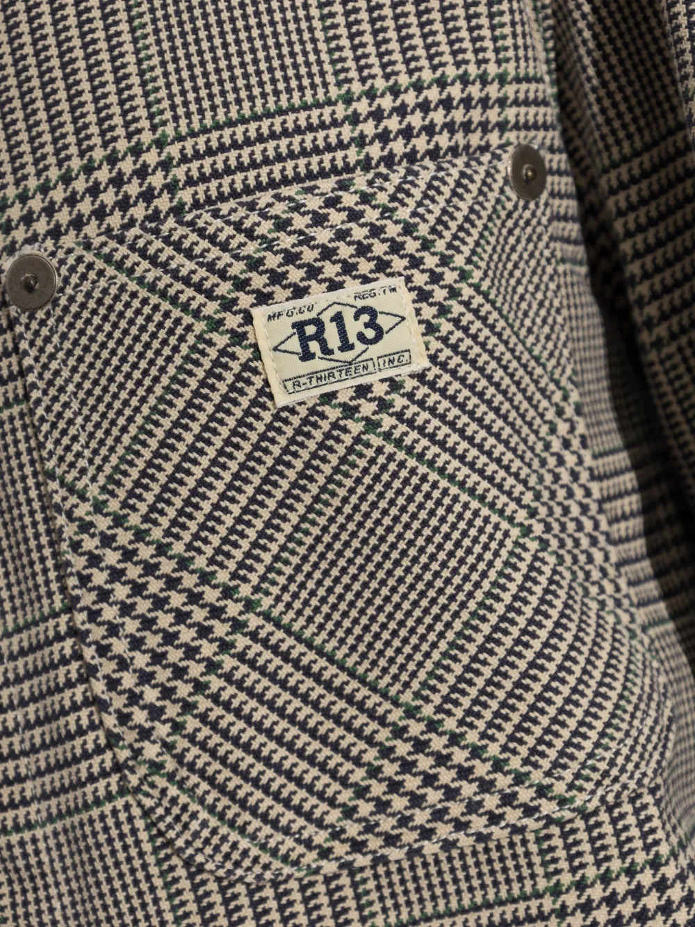 R13 Geruit jack Grijs