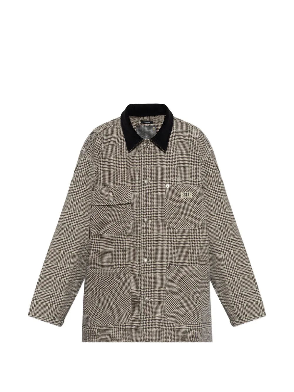 R13 Prince of Wales check jacket - Grau