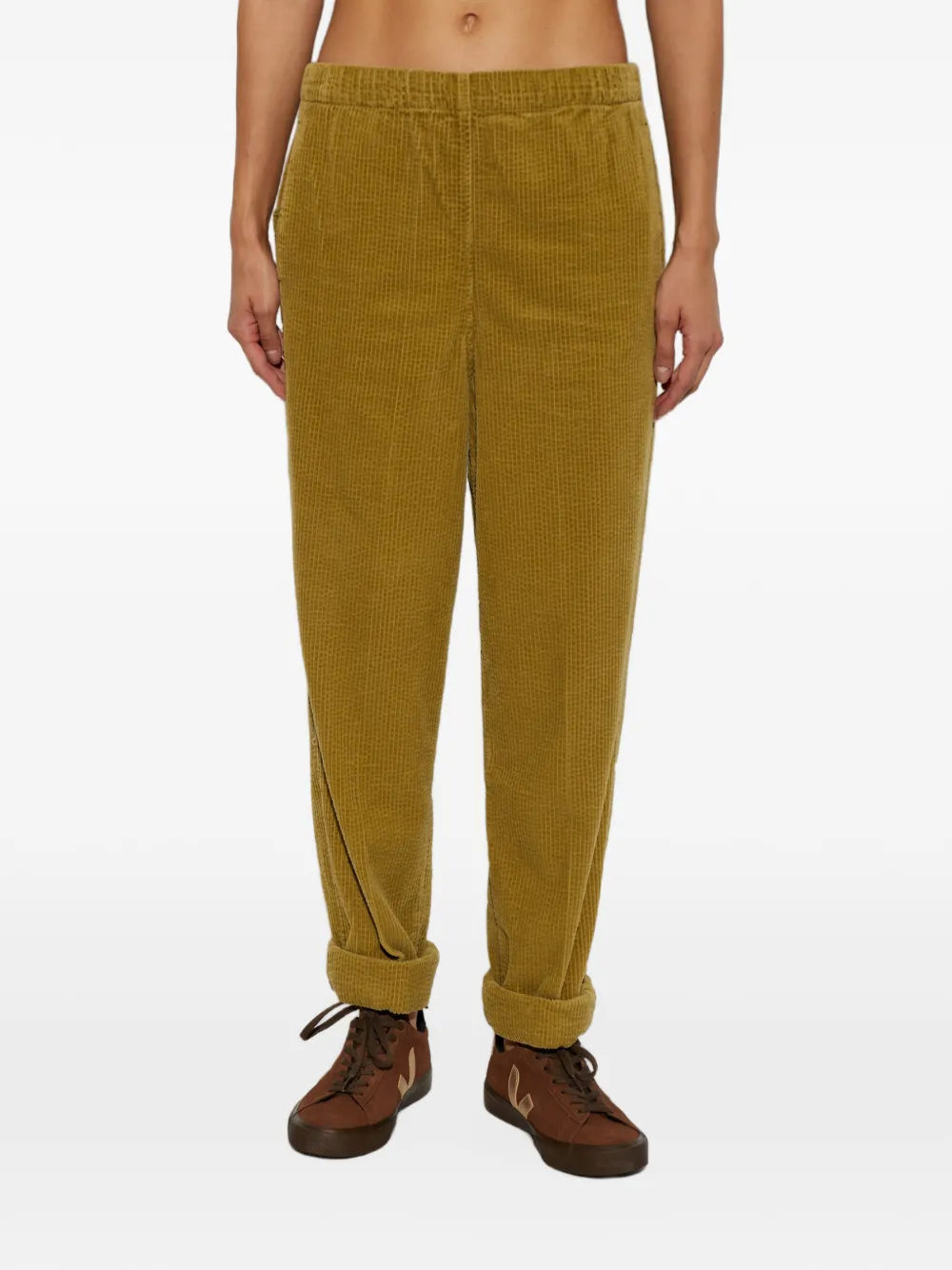 American Vintage Padow ribfluwelen broek Groen