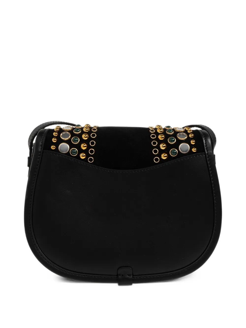 ETRO embellished suede shoulder bag Zwart