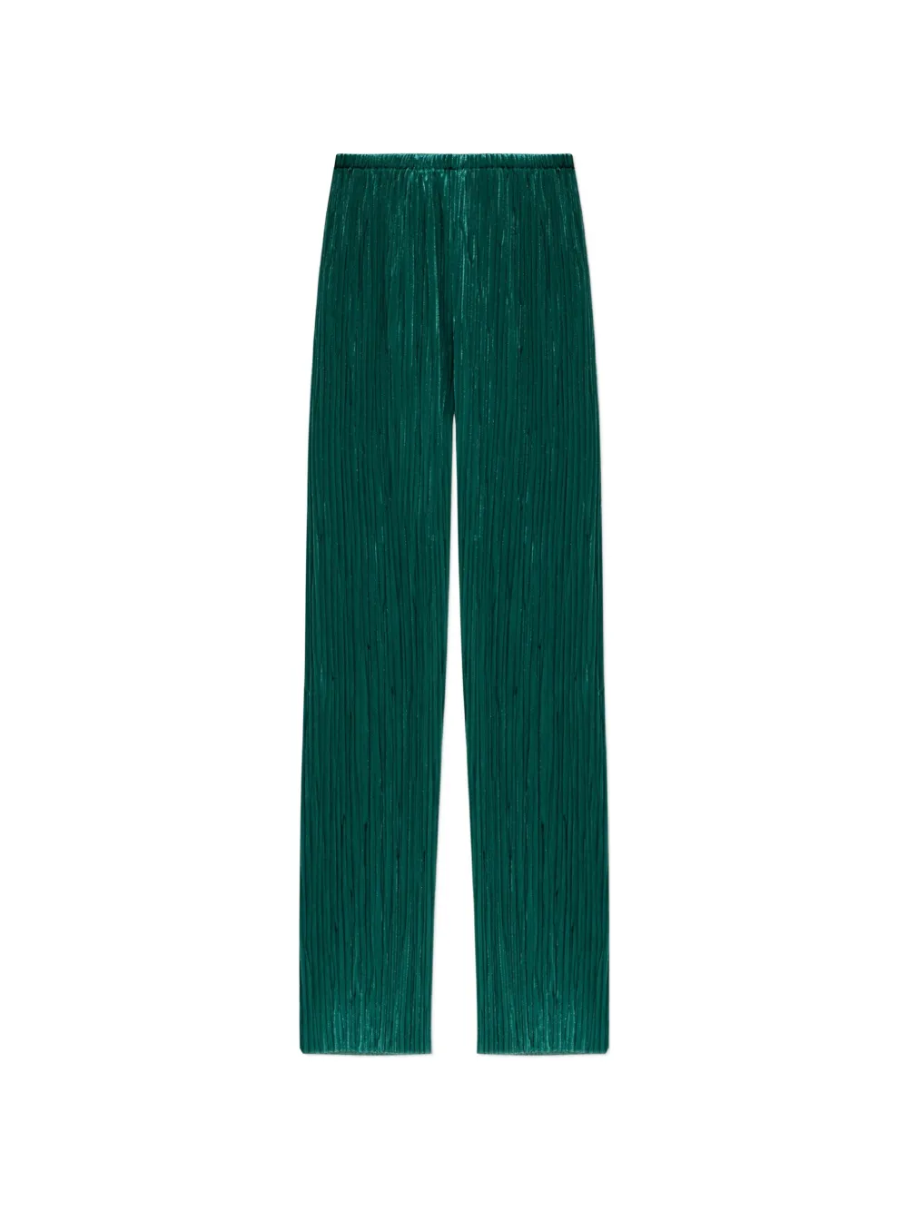Forte Broek met wijde pijpen en plissé-effect Groen