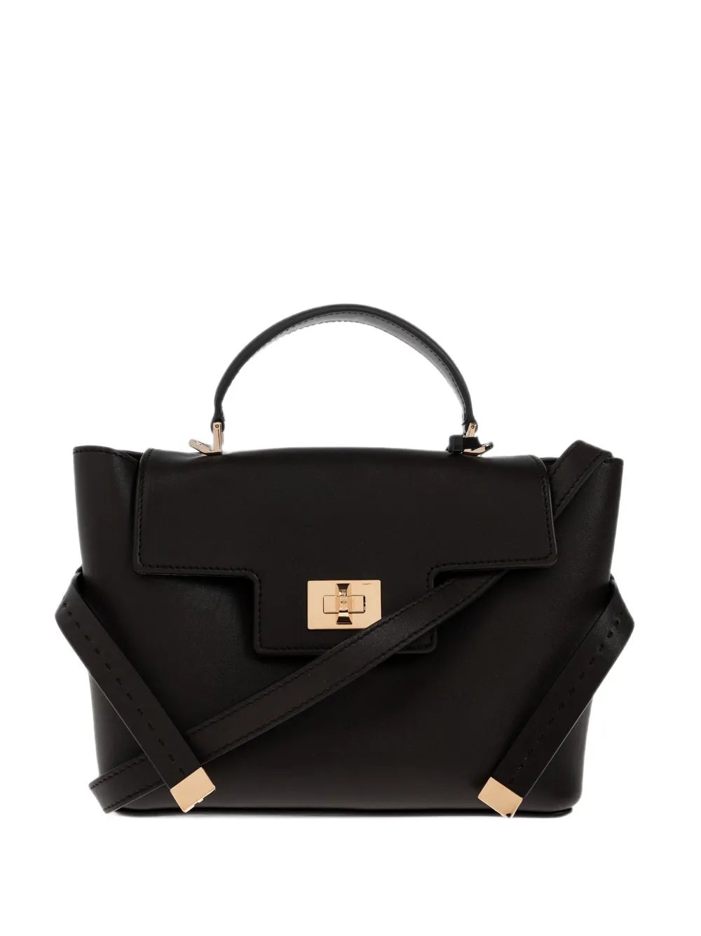 Max Mara smooth leather handbag - dark brown - Marrone