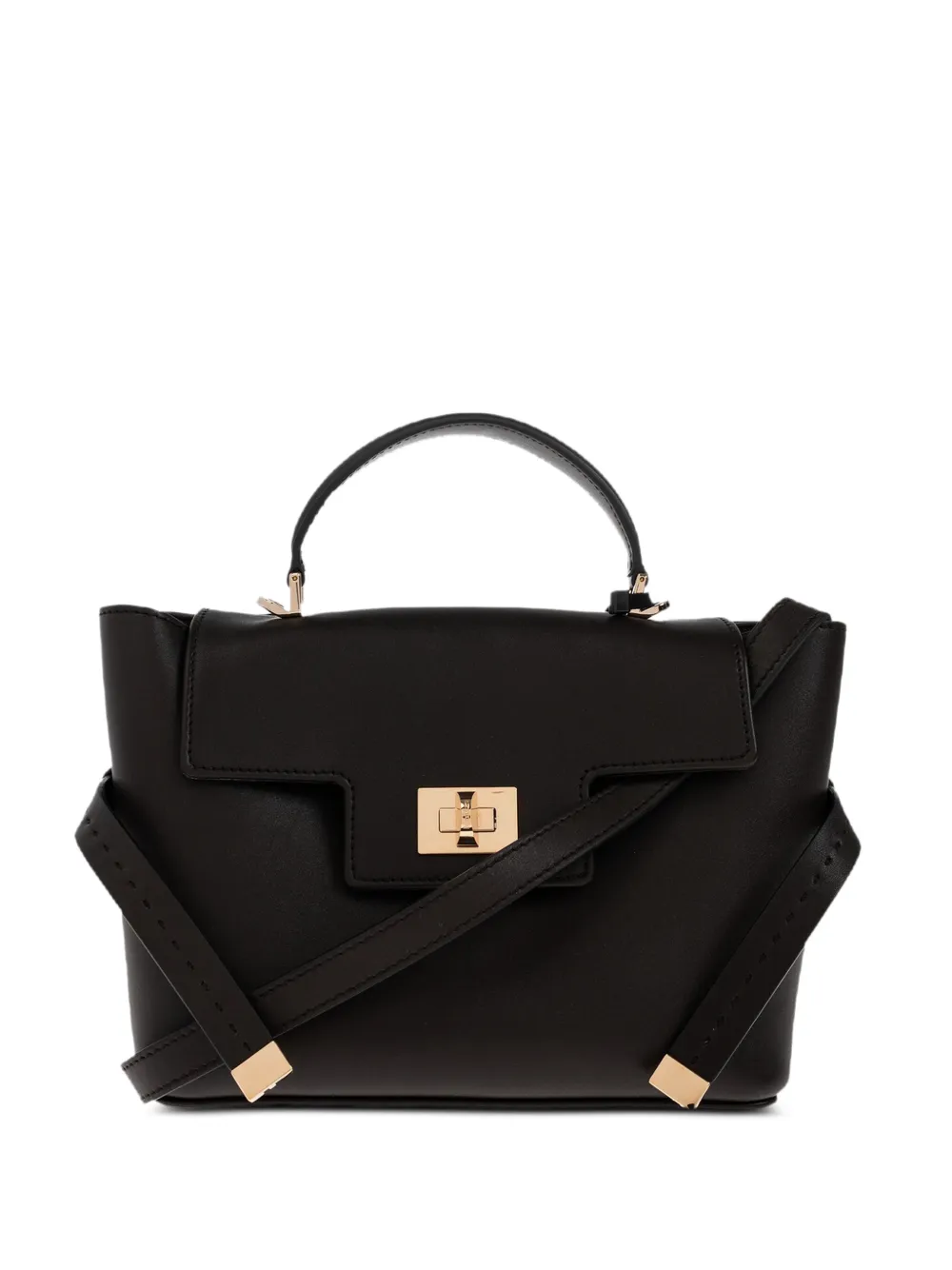 Max Mara smooth leather handbag - dark brown - Marrone