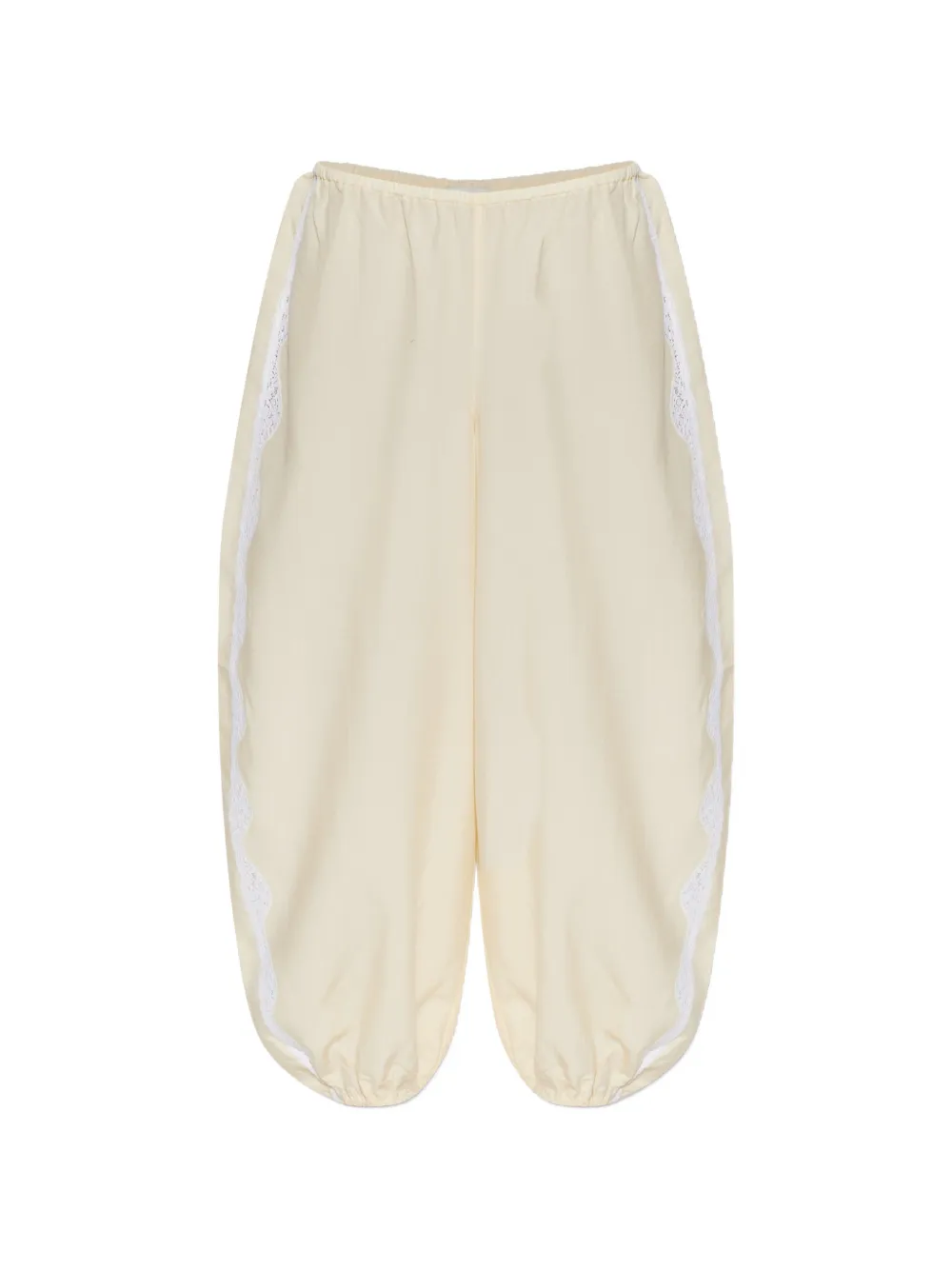 Posse Tabitha lace-trim trousers - Tons neutres Posse Tabitha lace-trim trousers - Tons neutres