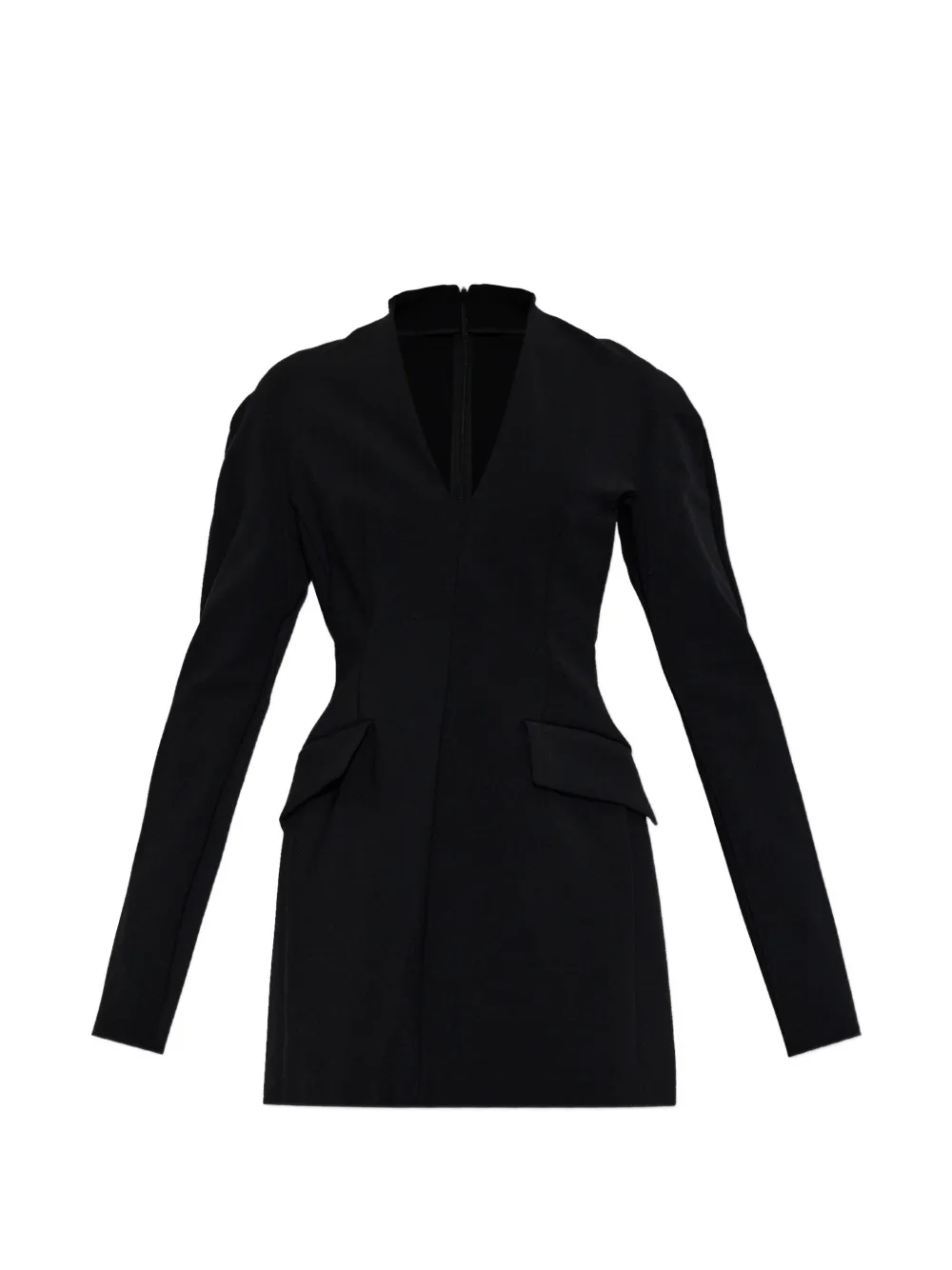 Sportmax V-neck flap-pocket mini dress