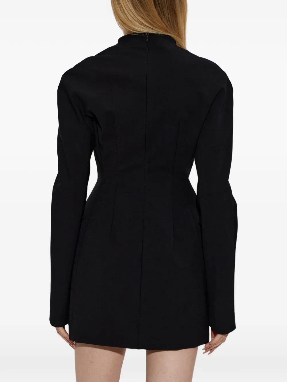 Sportmax Mini-jurk met klepzak en V-hals Zwart