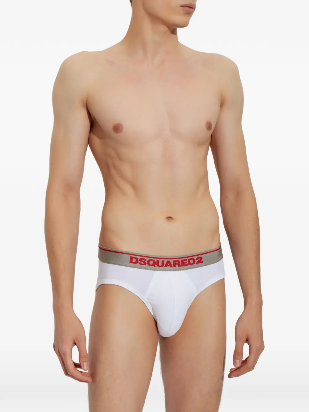DSQUARED2 logo-waistband briefs Wit